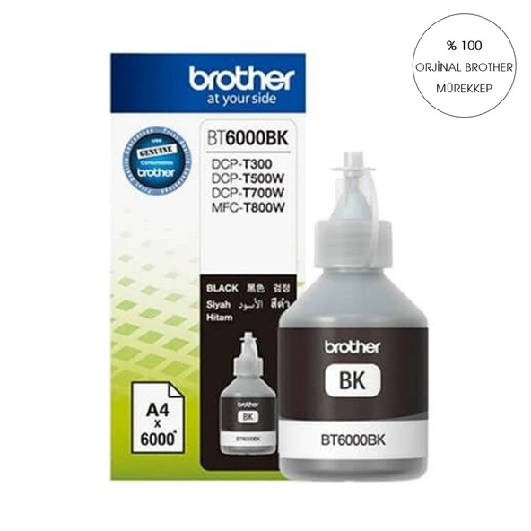100 ml Orijinal Brother SİYAH MÜREKKEP BTD60 BK T220/T420W/T520W/T720W/T820W/T920W ürün görseli 1