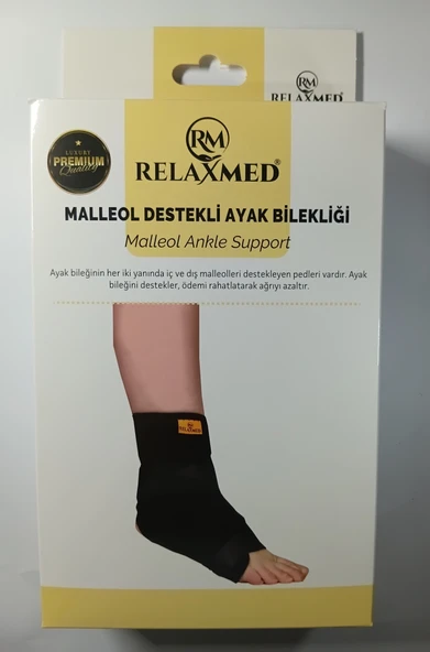 Malleol Destekli Ayak Bilekliği  Silikon Pedli Ödem Giderici ve Kompresyon Destekli Bileklik ürün görseli 1
