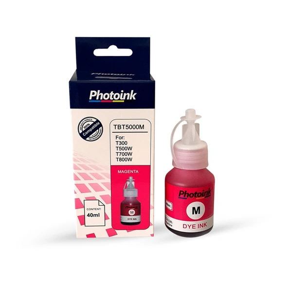 Brother BT 5000m uyumlu 40 ml KIRMIZI PHOTOINK PLUS Mürekkep - T220/T420W/T520W ürün görseli 1