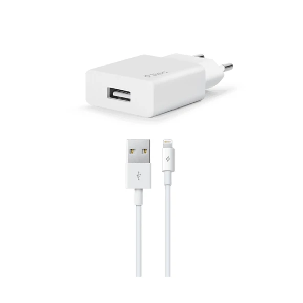 Ttec Smart Fast Charger 2.1A Apple Uyumlu Seyahat Şarj Aleti + Lightning USB Kablo ürün görseli 1