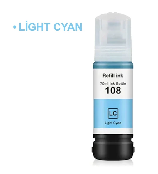 EPSON 108 Uyumlu LIGHT MAVİ PHOTOINK MÜREKKEP -EPSON  L8050 -l8100 -l18050 ürün görseli 1