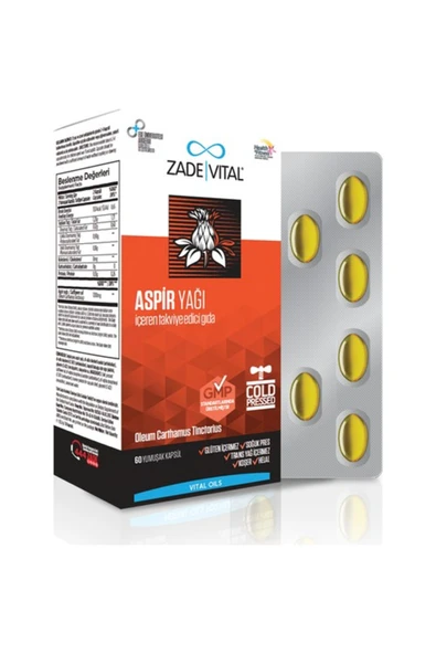 Zade Vital Aspir Yağı 600 mg 60 Kapsül ürün görseli 1