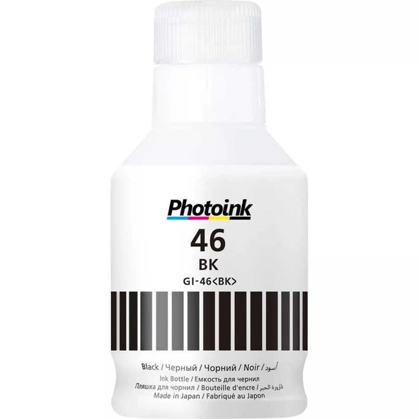 Canon GI-46BK Photoink Siyah Pigment Mürekkep 170ML  GX6040 GX7040 GX6140 GX7140 ürün görseli 1