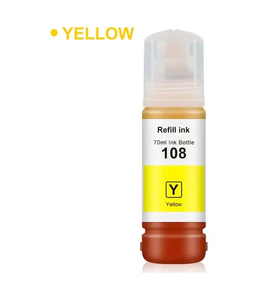 EPSON 108 Uyumlu SARI PHOTOINK MÜREKKEP -EPSON  L8050 -l8100 -l18050 ürün görseli 1
