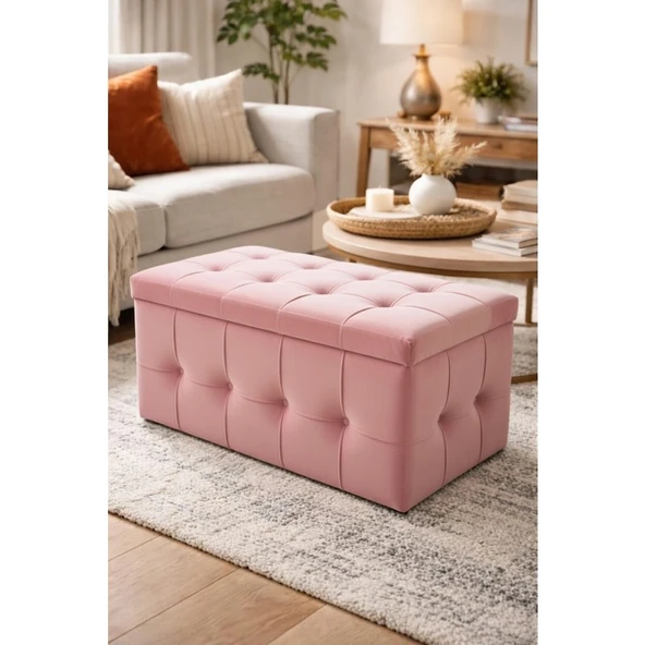 Kardelen Pembe Sandıklı Puf ürün görseli 1