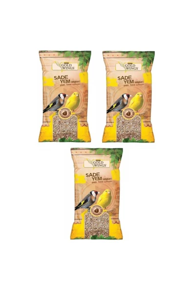 Gold Wings 3 Adet Sade Kanarya Yemi 300 gr (aspur) Skt: 02/2027 ürün görseli 1