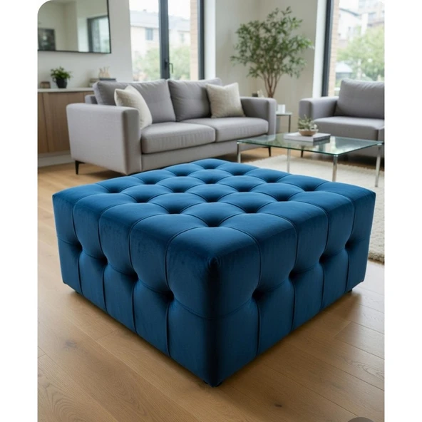 Kardelen 80X80 Mavi Puf ürün görseli 1
