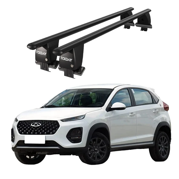 Royal Chery Tiggo 3X / Tiggo 2 (2016 ve Sonrası) Uyumlu Siyah Kilitli Ara Atkı Port Bagaj Tavan Barı ürün görseli 1