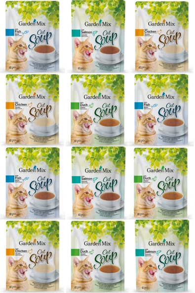 Gardenmix Karışık Kedi Çorbası 40gr - 12 Adet ürün görseli 1