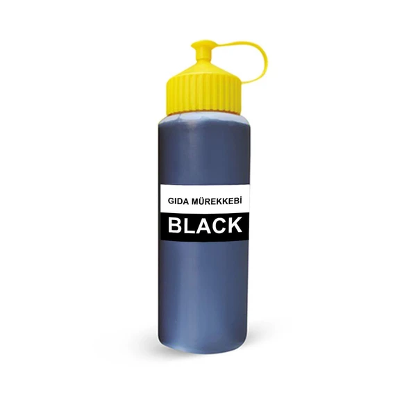 CANON / HP / EPSON UYUMLU 500 ml. SİYAH GIDA Mürekkebi ürün görseli 1