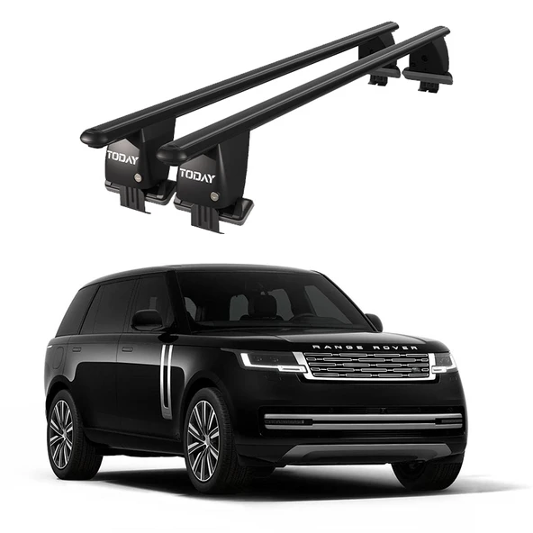 Royal Land Rover Range Rover (2021 ve Sonrası) Uyumlu Siyah Kilitli Ara Atkı Port Bagaj Tavan Barı ürün görseli 1