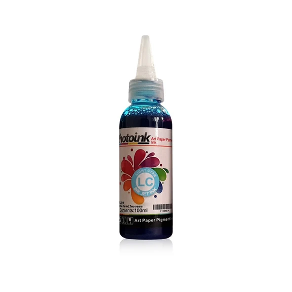 100 ml. LIGHT MAVİ KUŞE MATBAA MÜREKKEBİ (6 renkli yazıcılar için) ürün görseli 1