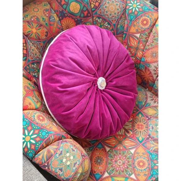 Lotus Pembe Kırlent - Resim 3