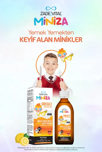 Zade Vital Miniza Omega 3 Balık Yağı Ve Yer Fıstığı Yağı 150ml ürün görseli 1