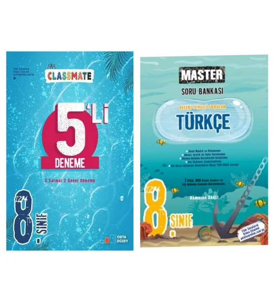 8. Sınıf Classmate 5'li Deneme Tüm Dersler Ve Master Türkçe Soru Bankası ürün görseli 1