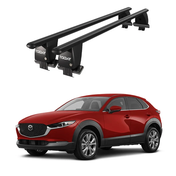 Royal Mazda CX-30 (2019 ve Sonrası) Uyumlu Siyah Kilitli Ara Atkı Port Bagaj Tavan Barı ürün görseli 1