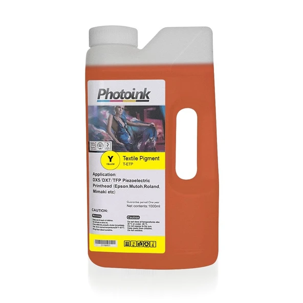 Epson Piezzo Kafalar için 1000 ml SARI YELLOW Tekstil Mürekkep (T-ETP) ürün görseli 1