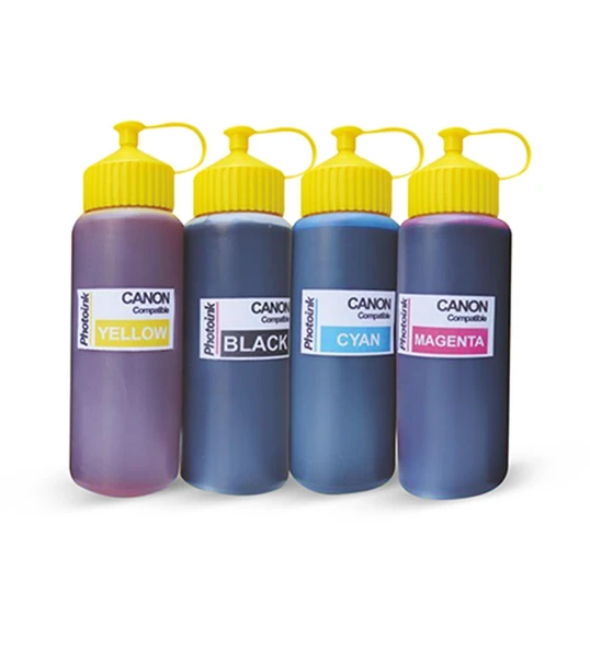 Canon Yazıcılar için uyumlu 4 Renk 500 ml Mürekkep SETİ ürün görseli 1