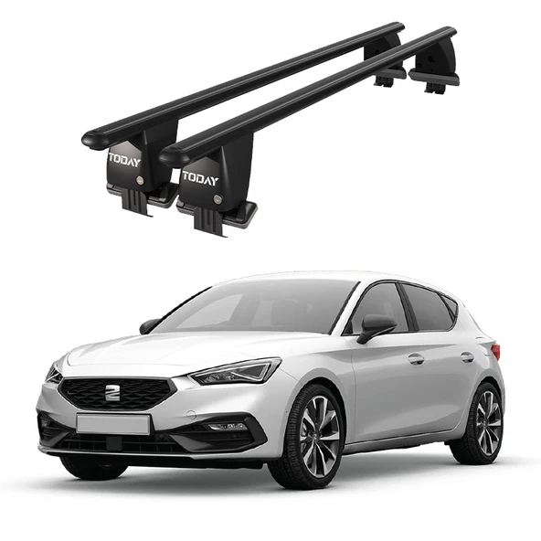 Royal Seat Leon (2020 ve Sonrası) Uyumlu Siyah Kilitli Ara Atkı Port Bagaj Tavan Barı ürün görseli 1