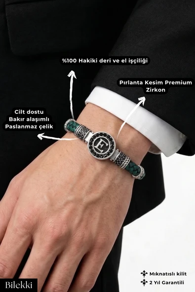 bilekki Speciale - Kişiye Özel İtalyan Deri Erkek Bileklik ürün görseli 1