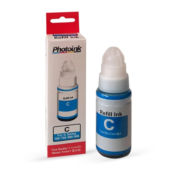 Canon GI 490 C uyumlu 70 ml MAVİ PHOTOINK PLUS Mürekkep - ÖZEL KUTULU AMBALAJINDA -G1400/G1410/G2400/G2410/G2411/G3400/G3411/G4400 ürün görseli 1