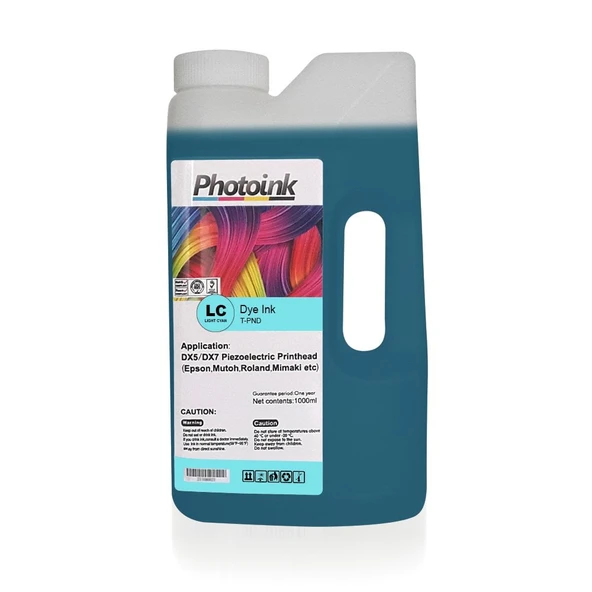 DX5/DX7/5113 Kafalar için 1000 ml LIHT MAVİ CYAN AÇIK MAVİ Dye Plotter Mürekkep (T-PND) ürün görseli 1