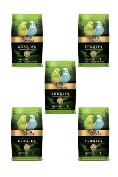 Gold Wings Premium Muhabbet Kuşu Yemi 1kg X 5 Paket ürün görseli 1