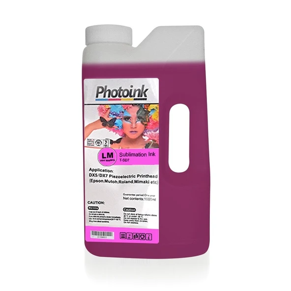 EPSON DX5 / DX7/5113 için Süblimasyon 1000 ml AÇIK KIRMIZI LIGHT MAGENTA Geniş Format Mürekkep (T-SD7) ürün görseli 1