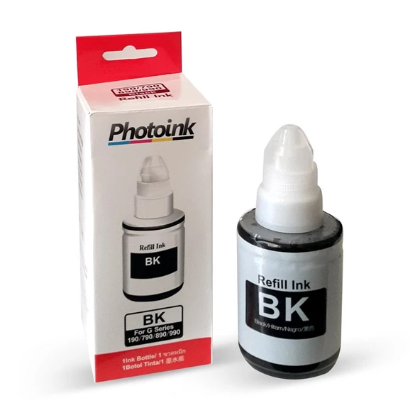 Canon GI 490 BK uyumlu 135 ml Siyah PHOTOINK PLUS Mürekkep - ÖZEL KUTULU AMBALAJINDA - CANON G1400/G1410/G2400/G2410/G2411/G3400/G3411/G4400 ürün görseli 1