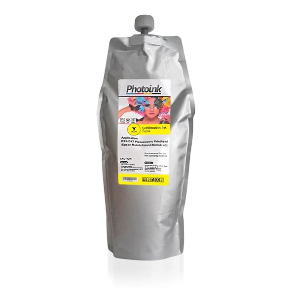 Epson DX5/DX7/5113 Kafalar için 1000 ml SARI YELLOW Süblimasyon Mürekkep (T-STFP) ürün görseli 1