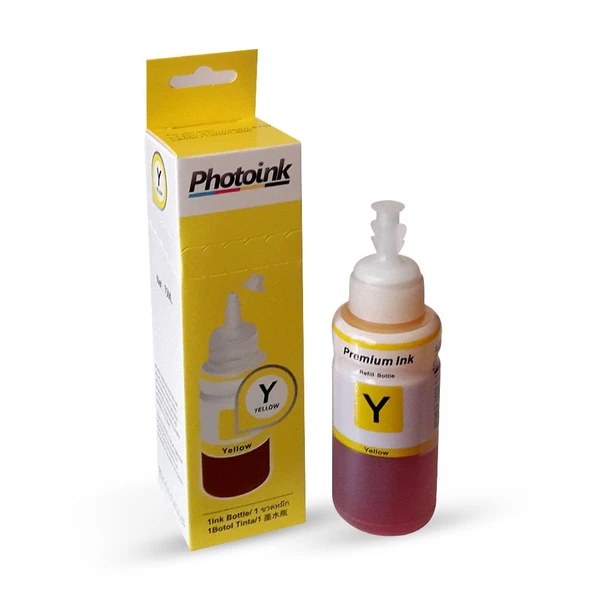 Epson T6644  uyumlu 70 ml SARI Mürekkep - KUTULU ÖZEL AMBALAJINDA PHOTOINK PLUS MÜREKKEP - L800/L805/L810/L850/L1300/L1800/ l382/l386/l455/1455/L3050/L3060/L3070 ürün görseli 1