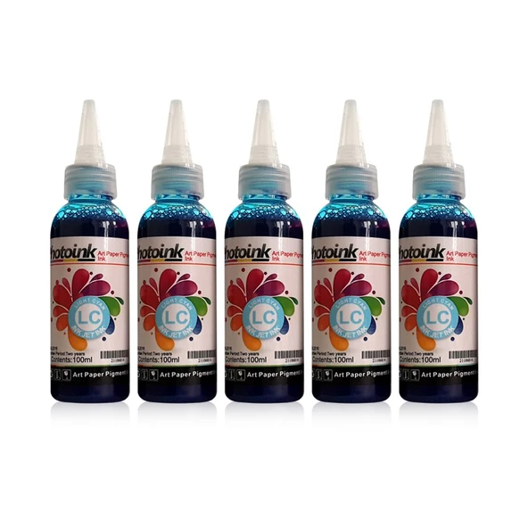 500 ml. LIGHT MAVİ KUŞE MATBAA MÜREKKEBİ (6 renkli yazıcılar için) ürün görseli 1