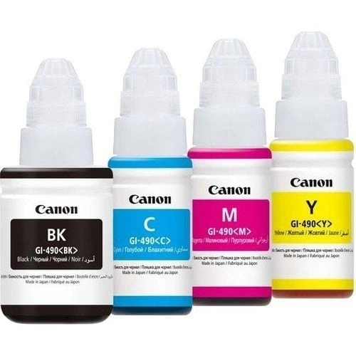 ORİJİNAL 4 Renk TAKIM Canon G1400/G1410/G2400/G2410/G3416/G2411/G3400/G3415/G3410/G3411/G4400/G4410 GI 490 Yazıcılar için uyumlu Orijinal Mürekkep ürün görseli 1
