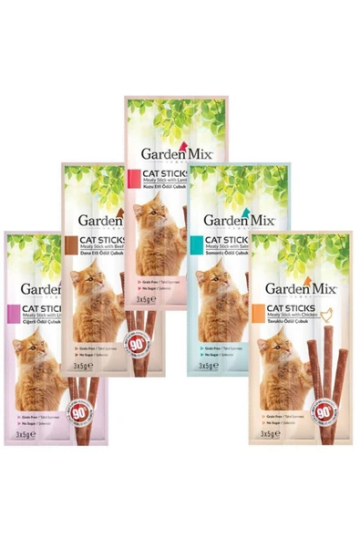 Gardenmix Garden Mix 5 Paket Stick Kedi Ödülü 15*5 gr ürün görseli 1