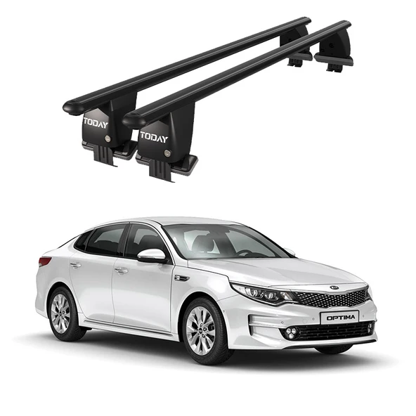 Royal Kia Optima (2015 ve Sonrası) Uyumlu Siyah Kilitli Ara Atkı Port Bagaj Tavan Barı ürün görseli 1