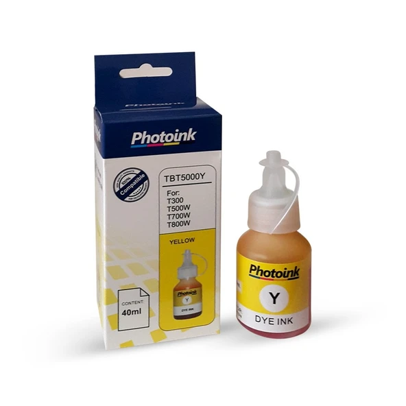 Brother BT 5000y uyumlu 40 ml SARI PHOTOINK PLUS Mürekkep -T300/T310/T500/T510/T800/T810/T910 ürün görseli 1