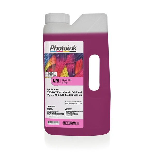 DX5/DX7/5113 Kafalar için 1000 ml AÇIK KIRMIZI LIGHT MAGENTA Dye Plotter Mürekkep (T-PND) ürün görseli 1