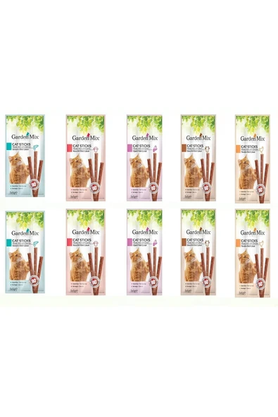 Gardenmix Garden Mix Karışık Kedi Ödül Sticks x 10 Adet ürün görseli 1