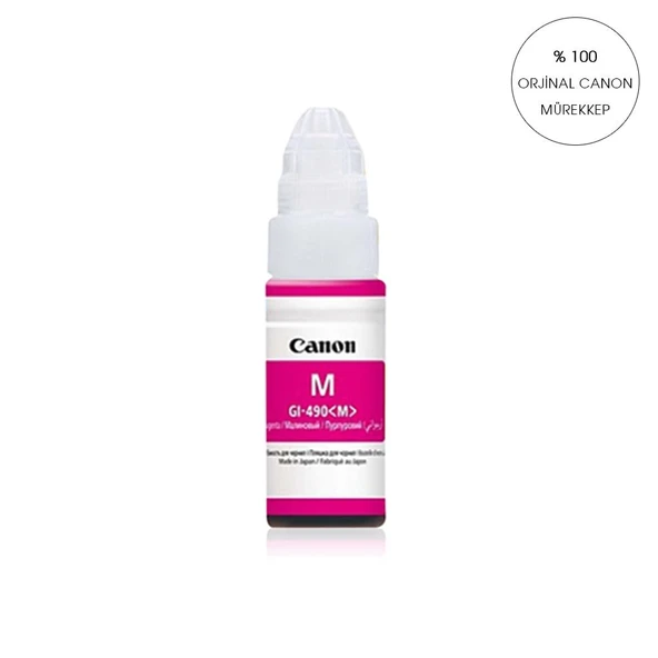 ORİJİNAL Canon G1400/G1410/G2400/G2410/G2411/G3400/G3411/G4400 Yazıcılar için uyumlu 70 ml Kırmızı Orijinal Mürekkep GI-490 ürün görseli 1