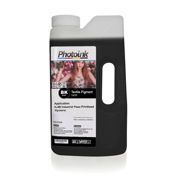 KYOCERA Kafalar için 1000 ml SİYAH BLACK Tekstil Mürekkep (T-KTP) ürün görseli 1