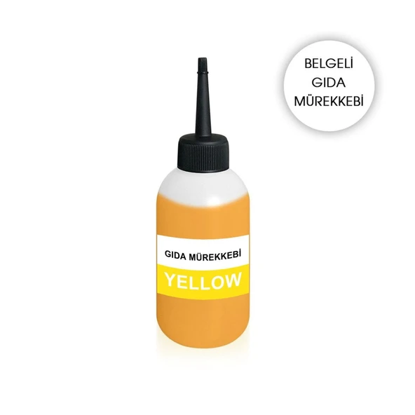 CANON / HP / EPSON UYUMLU 100 ml. SARI GIDA Mürekkebi ürün görseli 1