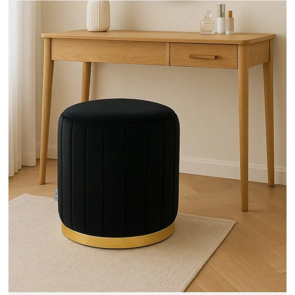 Blush Black Modern Puf – Şık ve Modern Kontrast Tasarım ürün görseli 1