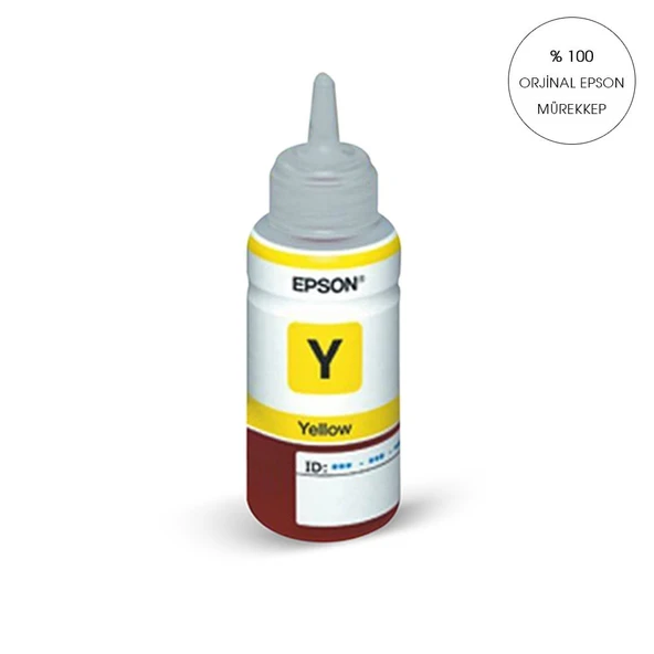ORİJİNAL SARI Epson L800 / L810 / L850 / L1800 için ve 6 RENKLİ TÜM EPSON YAZICILAR İÇİN 70 ml.T6734 Mürekkep ürün görseli 1