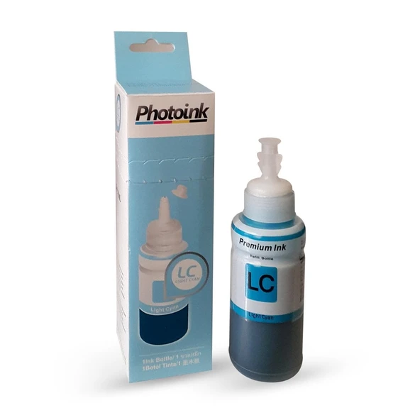 Epson T6735 uyumlu 70 ml LIGHT MAVİ Mürekkep  (6 renkli yazıcılar için)- KUTULU ÖZEL AMBALAJINDA PHOTOINK PLUS MÜREKKEP - L800/L805/L810/L850/L1300/L1800/ l382/l386/l455/1455 ürün görseli 1