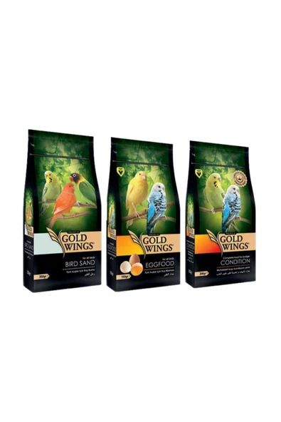 Gold Wings Premium Muhabbet Kuşu için Kum+Mama+Kondisyon ürün görseli 1