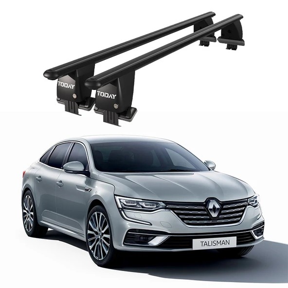 Royal Renault Talisman (2015 ve Sonrası) Uyumlu Siyah Kilitli Ara Atkı Port Bagaj Tavan Barı ürün görseli 1