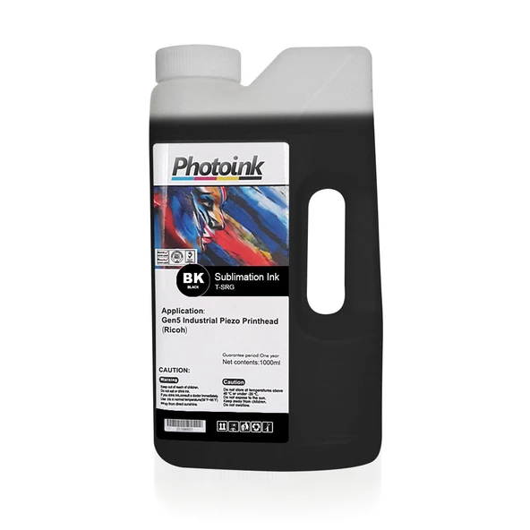 RICOH KAFA için 1000 ml SİYAH BLACK Süblimasyon Mürekkep (T-SRG) ürün görseli 1