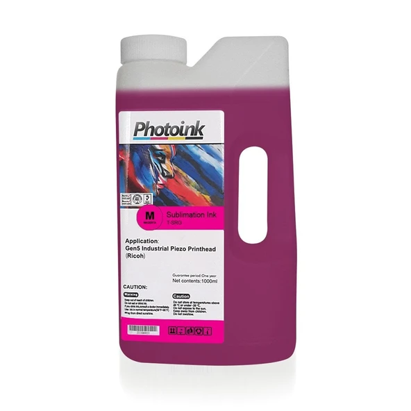 RICOH KAFA için 1000 ml KIRMIZI MAGENTA Süblimasyon Mürekkep (T-SRG) ürün görseli 1