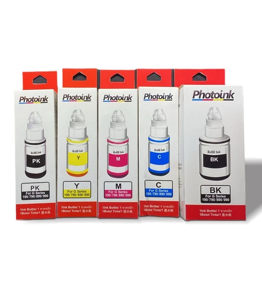 5 Kartuşlu Canon Yazıcılar için uyumlu 5 adet Mürekkep SETİ (PHOTOINK Akıllı Mürekkep) ürün görseli 1