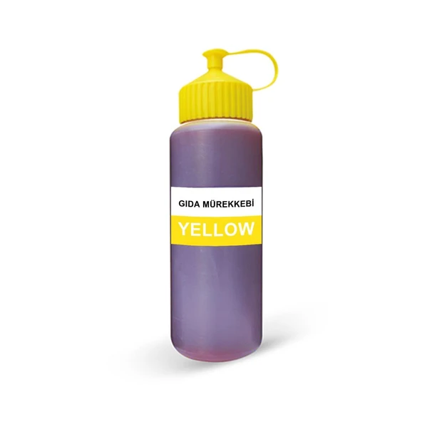 CANON / HP / EPSON UYUMLU 500 ml. SARI GIDA Mürekkebi ürün görseli 1